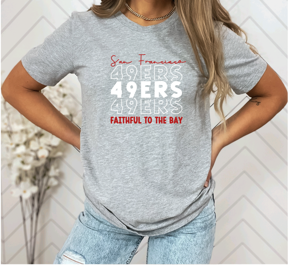 49ers Faithful By The Bay TShirt, Sweatshirt, or Hoody