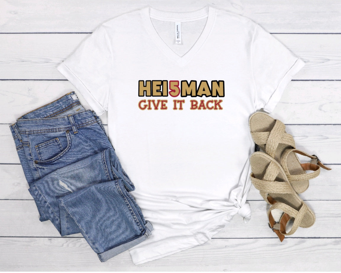 Trojans | USC Heisman (Hei5man) GIVE IT BACK! Tshirt, Sweatshirt, or Hoody