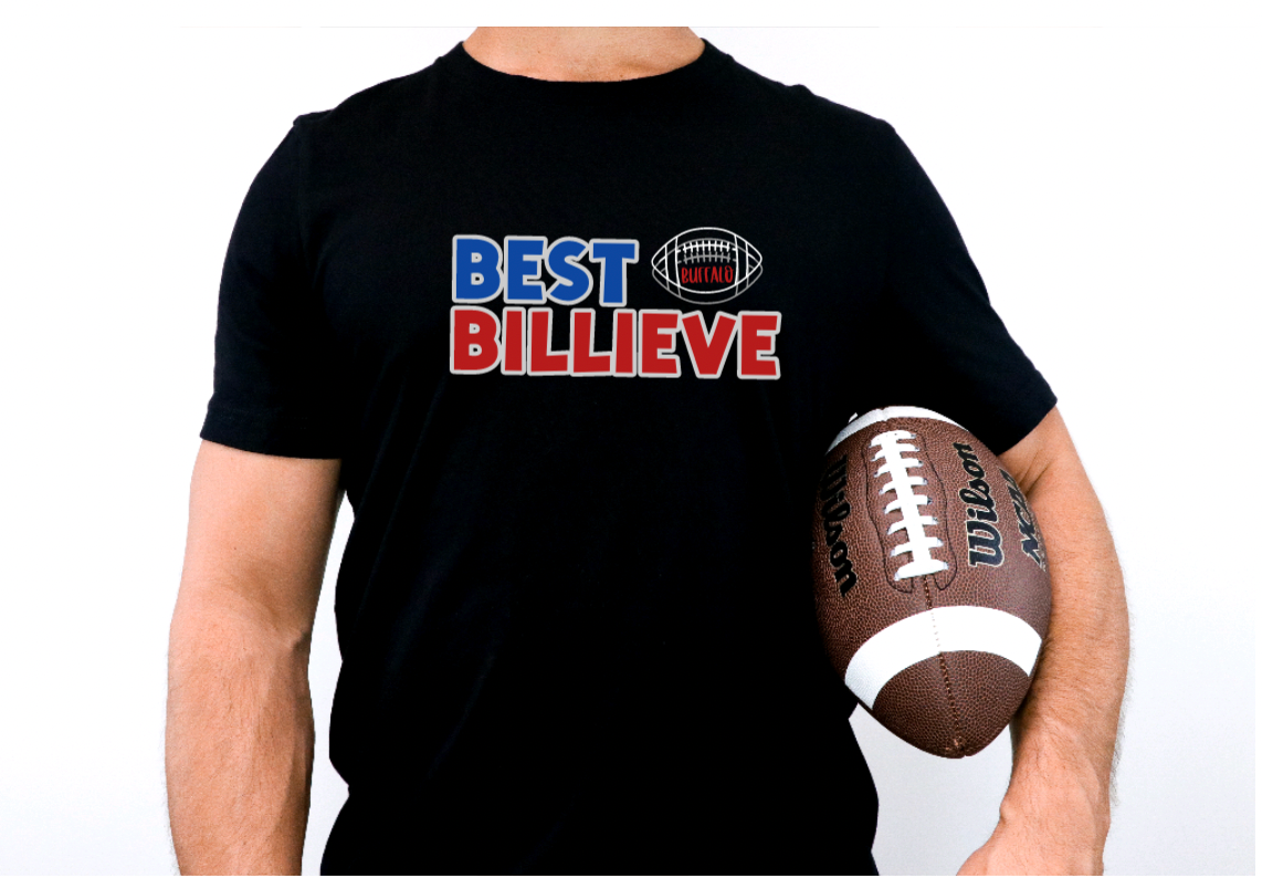 Sportee Chicks Bills Football - Best Billieve Tshirt, Women's Vneck Tshirt, Crewneck Sweatshirt, or Hoody Black / Hoody / Medium