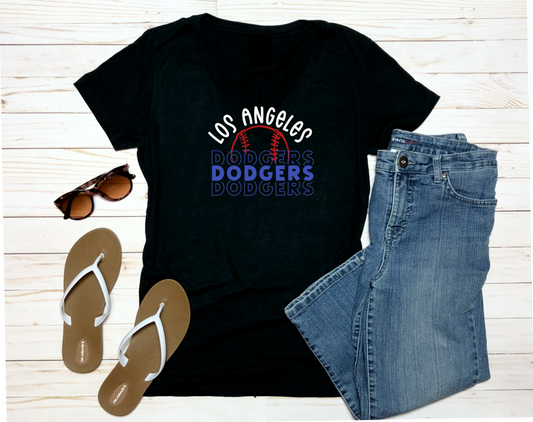 Los Angeles Dodgers Womens Tank Top ITFDB Its Time for 