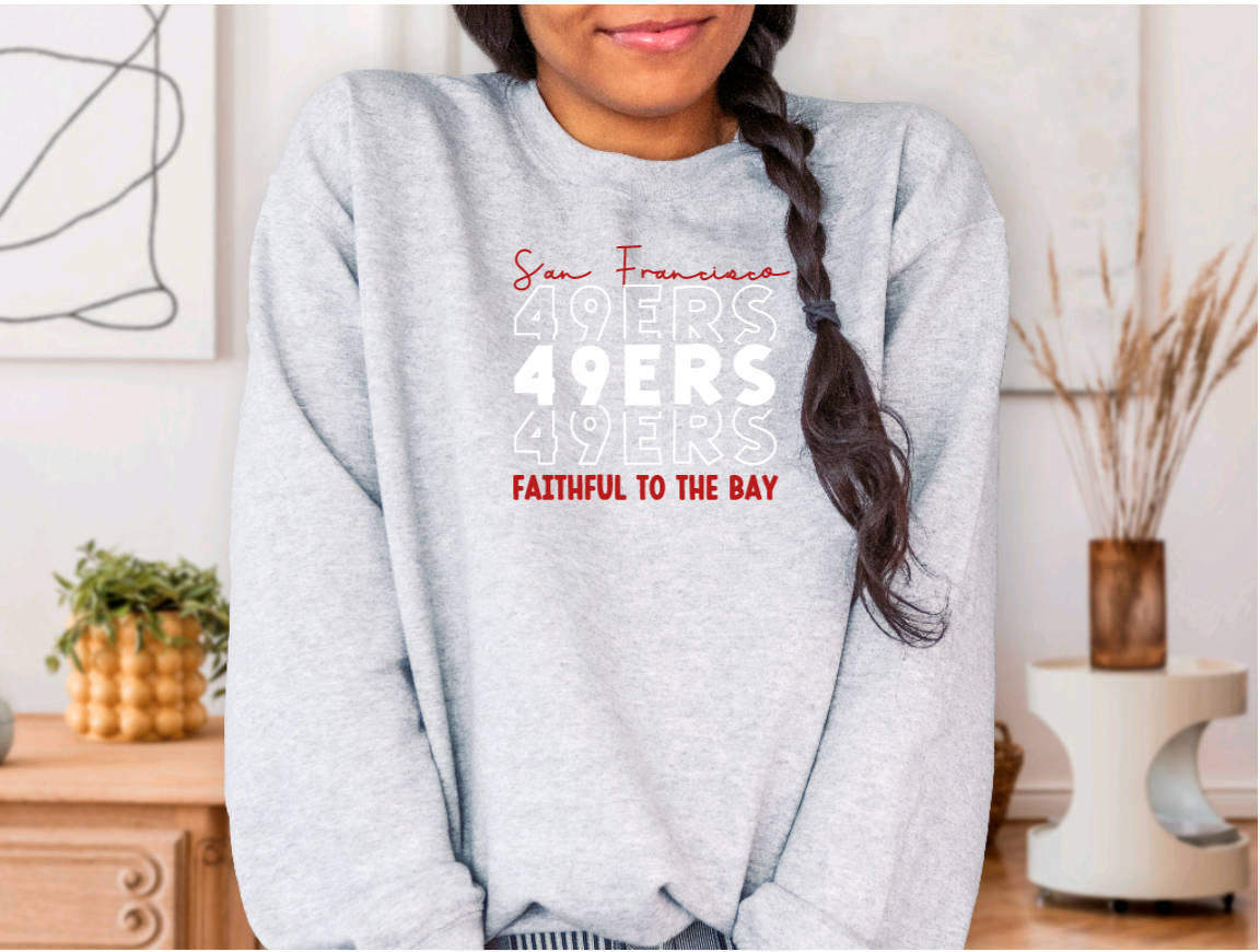 49ers Faithful By The Bay TShirt, Sweatshirt, or Hoody