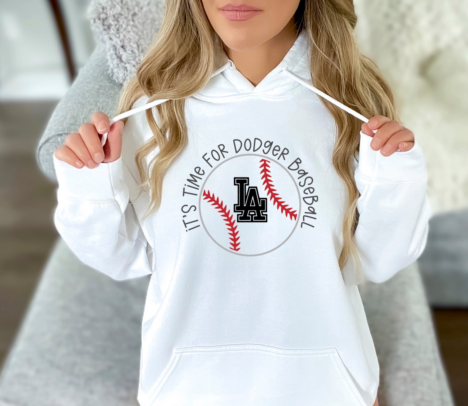 Sportee Chicks Los Angeles Dodgers | It's Time for Dodger Baseball (ITFDB) Tshirt, Sweatshirt, Hoody Black / Large / Crewneck Sweatshirt