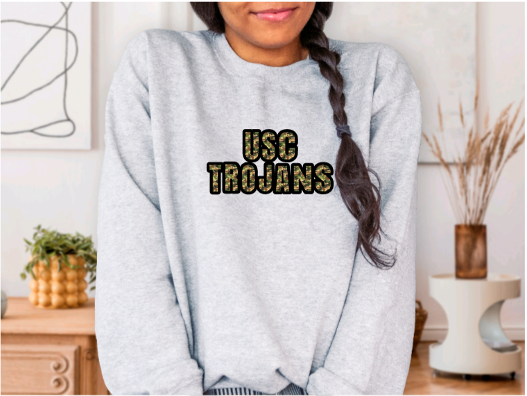 Trojans |USC Trojans Camo Football Tshirt, Sweatshirt, or Hoody