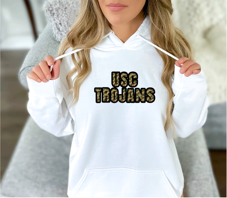 Trojans |USC Trojans Camo Football Tshirt, Sweatshirt, or Hoody